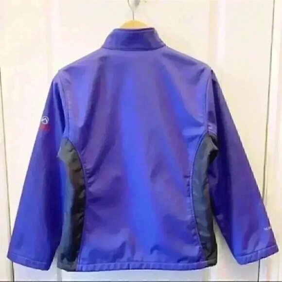 The North  Face Jacket Fleece Lined Soft Shell Purple Grey Size Medium - Picture 4 of 16